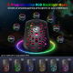 Souris Ergonomique RGB 10000 DPI Programmable Sans Fil et Filaire avec Effets Lumineux - www.yonis-shop.com