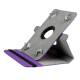 Housse tablette 7 pouces violette ouverte en mode support avec système rotatif et attaches élastiques - Yonis Y-heu57