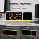 Réveil Bluetooth Avec Enceinte Sans Fil Veilleuse Multicolore Grand Écran LED Doubles Alarmes Et Date - www.yonis-shop.com