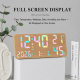 Horloge Numérique Murale Et De Bureau À Grand Affichage Blanc Fixe Avec Température Et Humidité Et Deux Alarmes - www.yonis-s...