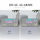 Horloge Numérique Murale Et De Bureau À Grand Affichage Blanc Fixe Avec Température Et Humidité Et Deux Alarmes - www.yonis-s...