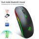 Souris Sans Fil Rechargeable Haute Précision Avec Lumière Colorée Et Double Mode USB Bluetooth - www.yonis-shop.com