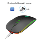 Souris Sans Fil Rechargeable Haute Précision Avec Lumière Colorée Et Double Mode USB Bluetooth - www.yonis-shop.com
