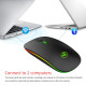 Souris Sans Fil Rechargeable Haute Précision Avec Lumière Colorée Et Double Mode USB Bluetooth - www.yonis-shop.com