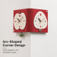 Horloge Murale D’Angle Double Face Avec Installation Sans Perçage Mouvement Quartz Silencieux Cadran Fruit Grande Taille - ww...