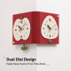 Horloge Murale D’Angle Double Face Avec Installation Sans Perçage Mouvement Quartz Silencieux Cadran Fruit Grande Taille - ww...