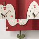 Horloge Murale D’Angle Double Face Avec Installation Sans Perçage Mouvement Quartz Silencieux Cadran Fruit Grande Taille - ww...