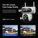 Caméra De Surveillance Extérieure Sans Fil WiFi Double Objectif 8MP Avec Suivi Humain Et Vision Nocturne Couleur
