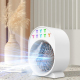 Mini Ventilateur De Bureau Portable Rafraîchisseur D’Air USB Rechargeable 1200 mAh Brumisation Ultrasonique Réservoir 180 ml ...