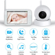 Babyphone Camera Sans Fil 4.5 Pouces Vision Nocturne Sécurité Bébé Interphone Alarme Température et Alimentation - www.yonis-...