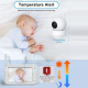 Babyphone Camera Sans Fil 4.5 Pouces Vision Nocturne Sécurité Bébé Interphone Alarme Température et Alimentation - www.yonis-...