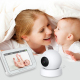 Babyphone Camera Sans Fil 4.5 Pouces Vision Nocturne Sécurité Bébé Interphone Alarme Température et Alimentation - www.yonis-...