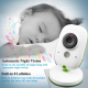 Babyphone Camera Sans Fil 2.4 Pouces LCD Vision Nocturne Audio Bidirectionnel Température et Berceuses - www.yonis-shop.com