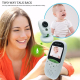 Babyphone Camera Sans Fil 2.4 Pouces LCD Vision Nocturne Audio Bidirectionnel Température et Berceuses - www.yonis-shop.com