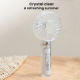 Ventilateur Portable USB À Main Transparent 3 Vitesses Batterie 1200 mAh Rechargeable Type C Silencieux - www.yonis-shop.com
