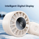 Mini Ventilateur Portable Pliable À Main Et De Bureau Avec Affichage Numérique 5 Vitesses Et Batterie 1200 mAh - www.yonis-sh...