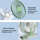 Mini Ventilateur De Bureau Ultra Fin Silencieux 1800 mAh Affichage Numérique Réglable 199 Vitesses Recharge USB-C - www.yonis...