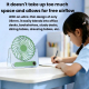 Mini Ventilateur De Bureau Ultra Fin Silencieux 1800 mAh Affichage Numérique Réglable 199 Vitesses Recharge USB-C - www.yonis...