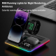 Chargeur Sans Fil Multifonctionnel 5 en 1 avec Support Téléphone Pliable et Lumières RGB - www.yonis-shop.com