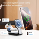 Chargeur Sans Fil 3 En 1 MagSafe Magnétique Avec Lumière LED Compact Et Sécurisé - www.yonis-shop.com