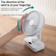 Ventilateur De Bureau Portable Oscillant 4 Vitesses Batterie 4000 mAh Écran LED Recharge USB C - www.yonis-shop.com