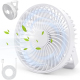 Ventilateur De Camping Portable Rechargeable Avec Lampe LED 4 Vitesses Silencieux Batterie 2600 mAh USB Type-C - www.yonis-sh...