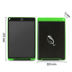 Tablette Graphique Enfant Dessin Bloc Note Numérique LCD 12 pouces 4.5 mm Épaisseur Pile Vert - www.yonis-shop.com