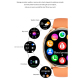 Montre Connectée Sportive Écran 1.39 Pouces Bluetooth 5.2 Appels Surveillance Santé Sommeil Oxygène Température Fréquence Car...