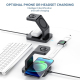 Chargeur Sans Fil 3 En 1 Magnétique Pour iPhone iWatch Et AirPods Blanc Haute Performance - www.yonis-shop.com