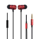 Écouteurs Intra-Auriculaires Kit Mains Libres Micro Universel iPhone Samsung Huawei Smartphone Tablette Rouge - www.yonis-sho...