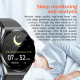 Montre Connectée Écran Couleur 1.32 Pouces Appel Bluetooth ECG Cardiofréquencemètre Surveillance Sommeil Sport Multilingue - ...