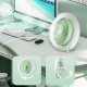 Mini Ventilateur De Bureau Pliable Pour Camping Rechargeable USB Silencieux 3 Vitesses Autonomie 3 À 5 Heures Vert - www.yoni...