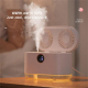 Ventilateur De Bureau Avec Humidificateur Double Hélice Veilleuse Affichage Numérique Et Réservoir 400 Ml - www.yonis-shop.com