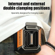 Ventilateur De Taille Rechargeable Pour Travail Extérieur Avec Double Clip Éclairage LED 3 Vitesses Et Batterie 4000 mAh - ww...