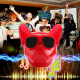 Enceinte Bluetooth Haut-Parleur Sans Fil Forme Bulldog Stéréo Portable Prise En Charge Entrée Auxiliaire Carte TF Rouge - www...