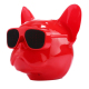 Enceinte Bluetooth Haut-Parleur Sans Fil Forme Bulldog Stéréo Portable Prise En Charge Entrée Auxiliaire Carte TF Rouge - www...