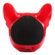 Enceinte Bluetooth Haut-Parleur Sans Fil Forme Bulldog Stéréo Portable Prise En Charge Entrée Auxiliaire Carte TF Rouge - www...