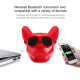 Enceinte Bluetooth Haut-Parleur Sans Fil Forme Bulldog Stéréo Portable Prise En Charge Entrée Auxiliaire Carte TF Rouge - www...