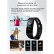 Bracelet connecté Android iOS Montre Bluetooth 4.0 0.96 Pouces IP67 Mode Sommeil Fréquence Cardiaque Rouge - www.yonis-shop.com