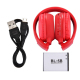 Casque Sans Fil MP3 Audio Stéréo Écran LCD Lecteur Carte Micro SD Fonction Radio FM rouge - www.yonis-shop.com