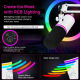 Microphone Gaming De Bureau À Condensateur Pour Streaming USB C Cardioïde Avec Éclairage RGB Et Monitoring Sans Latence - www...