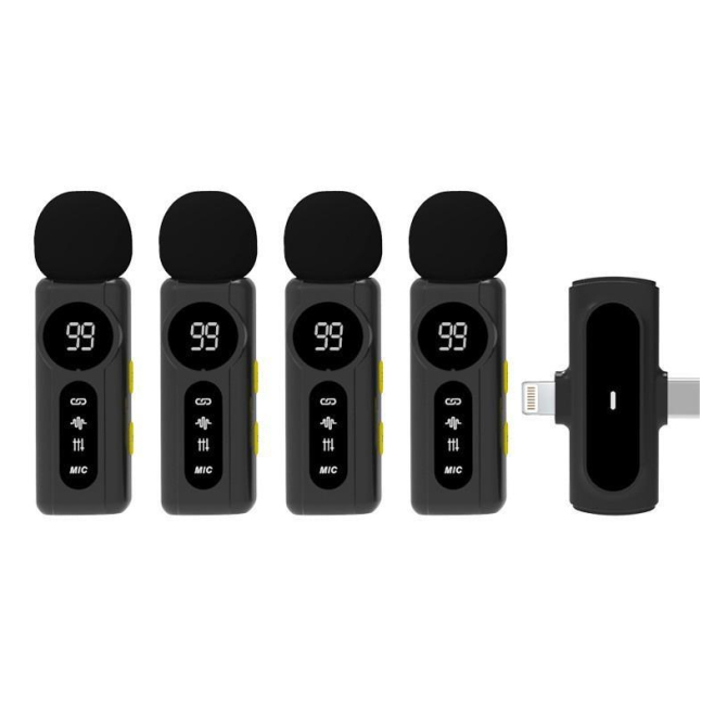 Microphone Cravate Sans Fil Pour Création De Contenu Réduction De Bruit IA Jusqu’à 4 Émetteurs 10 Heures iPhone Android - www...