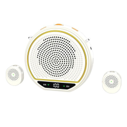 Amplificateur Vocal Portable Sans Fil Avec Micro-Cravate Magnétique DSP Anti-Larsen Haut-Parleur 5 W Autonomie 4 Haines