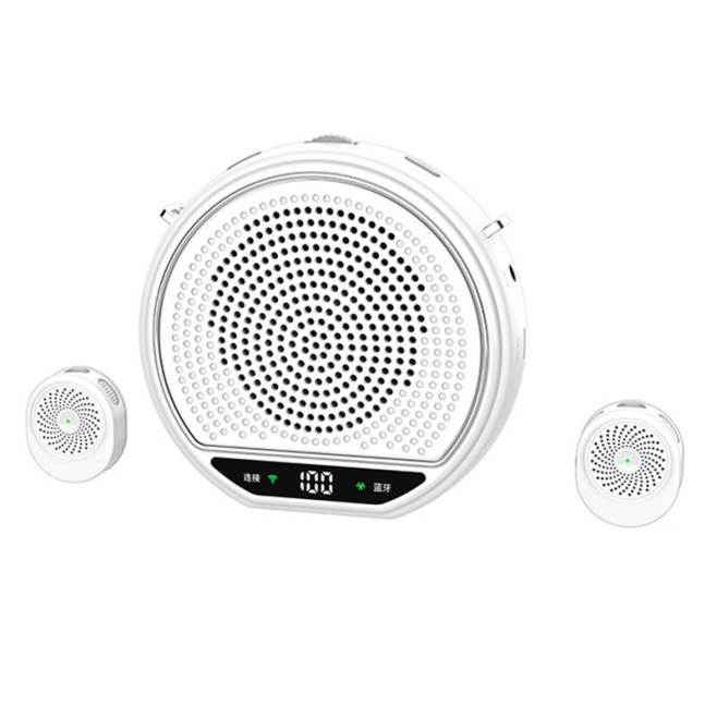 Amplificateur Vocal Portable Sans Fil Avec Micro-Cravate Magnétique DSP Anti-Larsen Haut-Parleur 5 W Autonomie 4 Haines - www...
