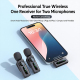 L02 Dual Mic 2 in 1 Magnetic Live Streaming Wireless Lavalier Noise Reduction Microphone, Type:Type-C(Black)