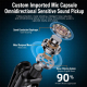 L02 Dual Mic 2 in 1 Magnetic Live Streaming Wireless Lavalier Noise Reduction Microphone, Type:Type-C(Black)