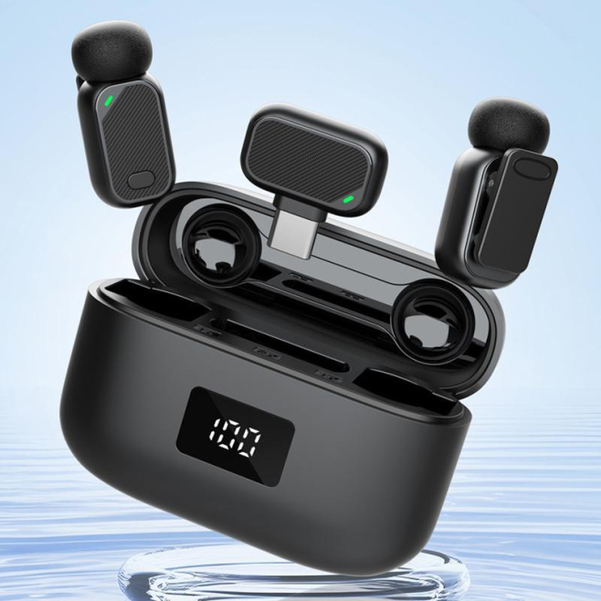 Mini 6 Wireless Lavalier Noise Reduction Microphone, Type:Type-C(Black)