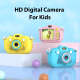 Appareil Photo Numérique Enfant 2.7K Vidéo 16X Zoom Écran 2.4 Pouces Bleu Avec Carte 32Go