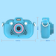 Appareil Photo Numérique Enfant 2.7K Vidéo 16X Zoom Écran 2.4 Pouces Bleu Avec Carte 32Go