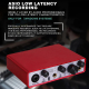 Interface Audio USB 2 Entrées 2 Sorties 24 Bit 48 kHz ASIO Avec Alimentation Fantôme 48 V